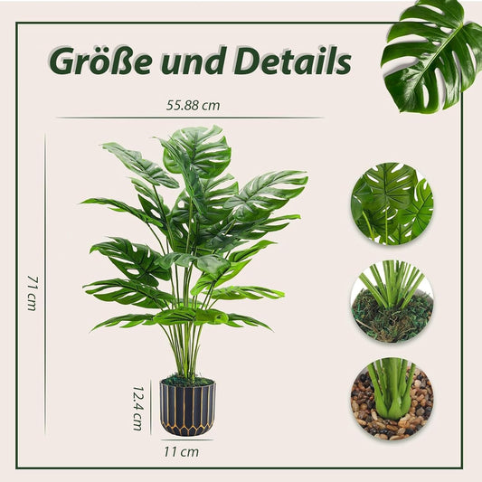 Der Rose Künstliche Pflanze, 71,1 cm, Hochwertige Dekoration für Wohnzimmer, Badezimmer und Schlafzimmer