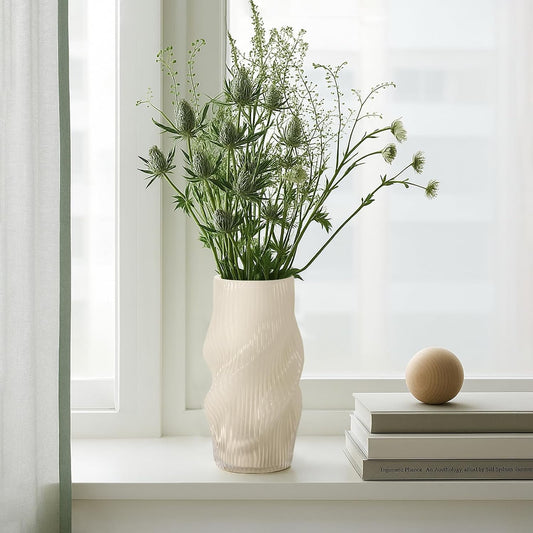 Moderne Handgefertigte Glasvase - Ästhetische Tischdekoration für Zuhause und Büro, Ideal für Rosen und Tulpen