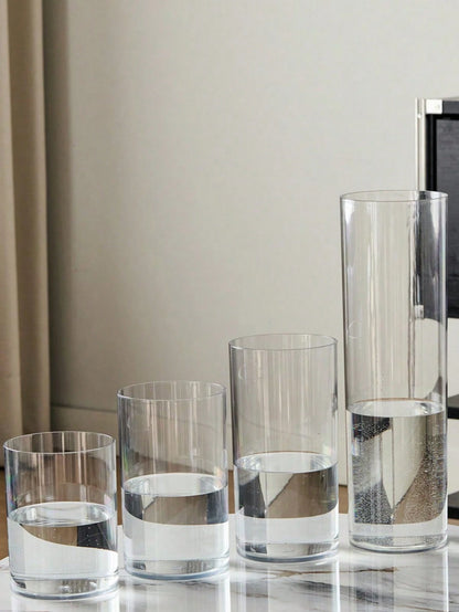 Acrylic Anti-Drop Flower Vase - Elegant Transparent Straight Tube Design for Fresh Flowers, Plants, Hydroponics, Home Decor, Centerpieces, and Table Decoration