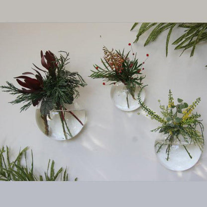 Set of 3 Wall-Mounted Terrariums for Indoor Plants - Mini Aquarium Wall Decor Planters