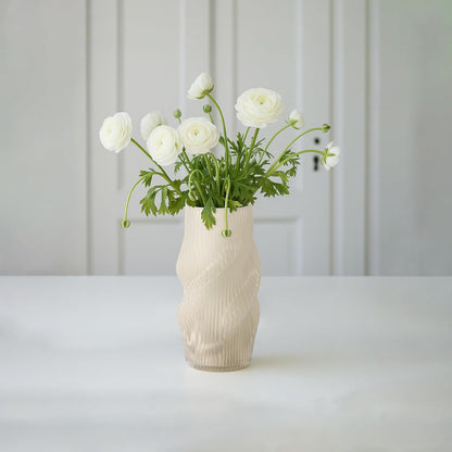 Moderne Handgefertigte Glasvase - Ästhetische Tischdekoration für Zuhause und Büro, Ideal für Rosen und Tulpen