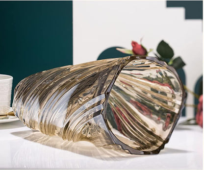 Moderne Minimalistische Blumenvase aus Handgefertigtem Nordischem Glas für Hydrokultur-Dekoration, Ideal für Zuhause, Esstisch, Hochzeits- und Einweihungsgeschenke