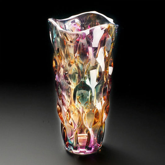 Violet Nordic Glass Flower Vase – Handmade Minimalist Home & Wedding Decor