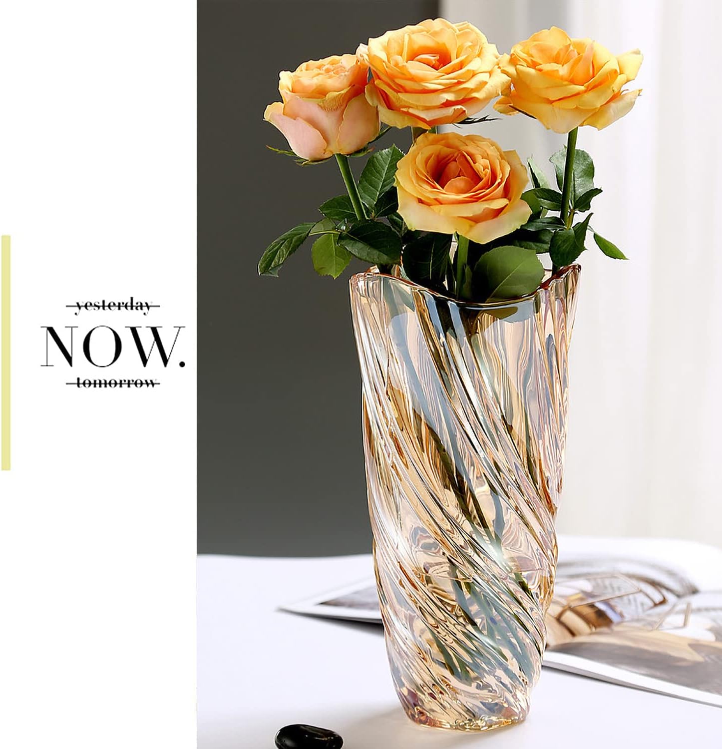 Moderne Minimalistische Blumenvase aus Handgefertigtem Nordischem Glas für Hydrokultur-Dekoration, Ideal für Zuhause, Esstisch, Hochzeits- und Einweihungsgeschenke