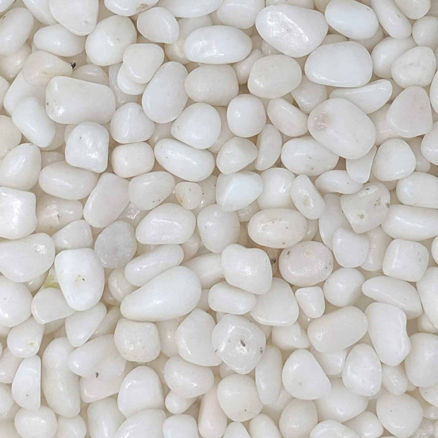 Elegant Polished White Pebbles - 2-Lb Bag of 3/8" Decorative Gravel