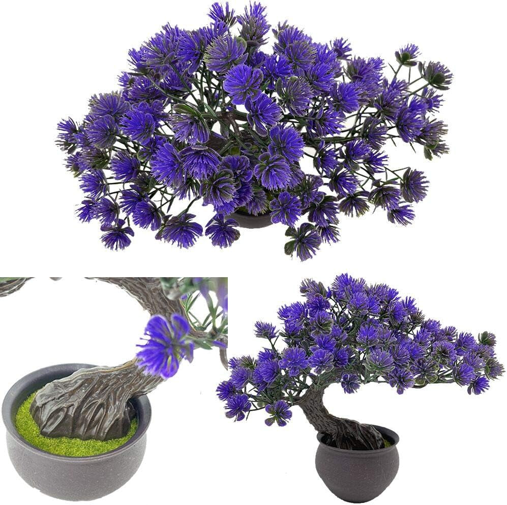 Artificial Bonsai Juniper Tree - Faux Japanese Cedar Potted Plant for Indoor Décor and Zen Garden Display